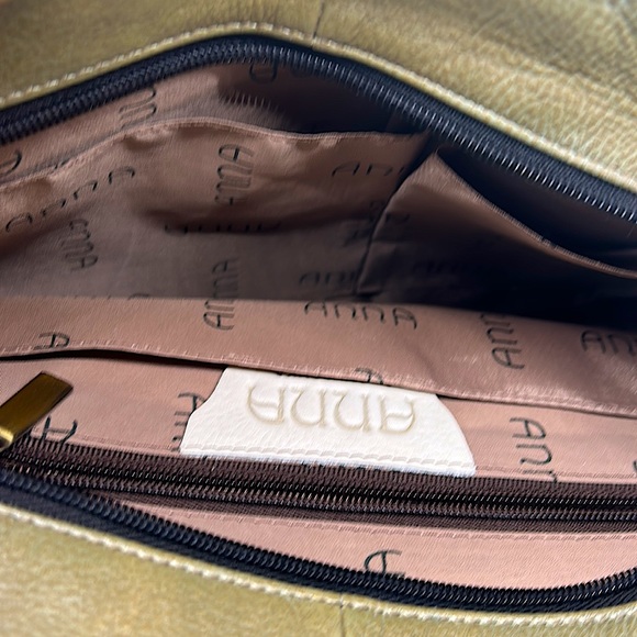 Anuschka Anna Beautiful Gray Flowers & Butterflies Shoulder Purse Bag w/ Wallet - Picture 7 of 14